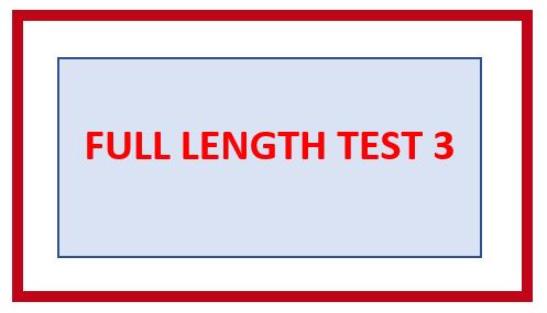 MATHS/QUANT. FULL LENGTH : Test 3